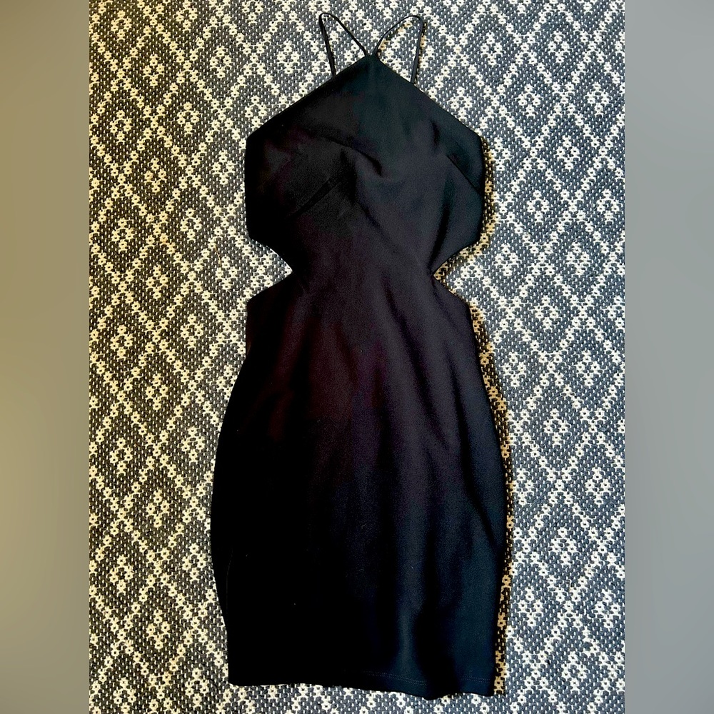 Little Black Dress with diamond cut out sides.